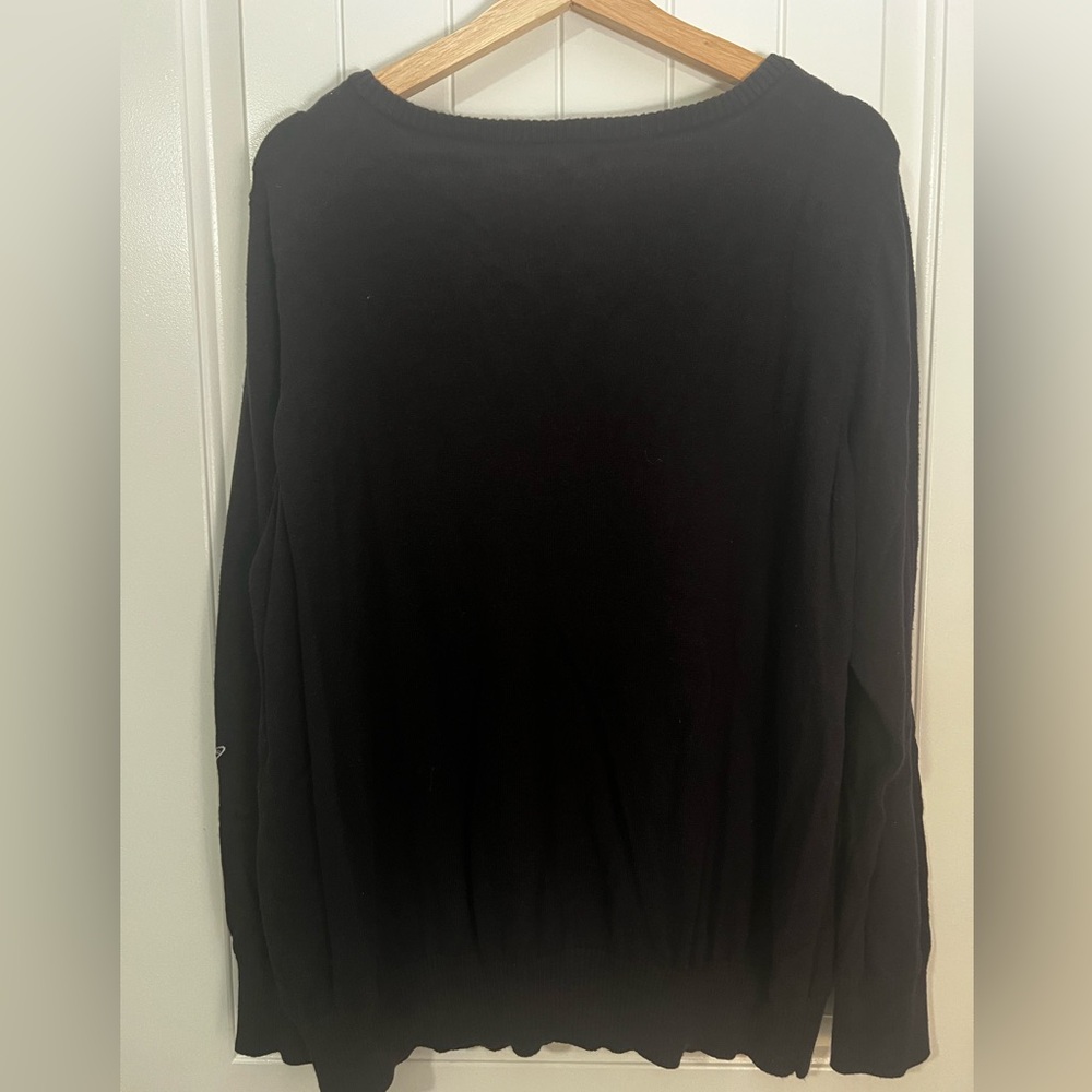 Black Torrid Embellished Patch Pullover Sweater - image 2